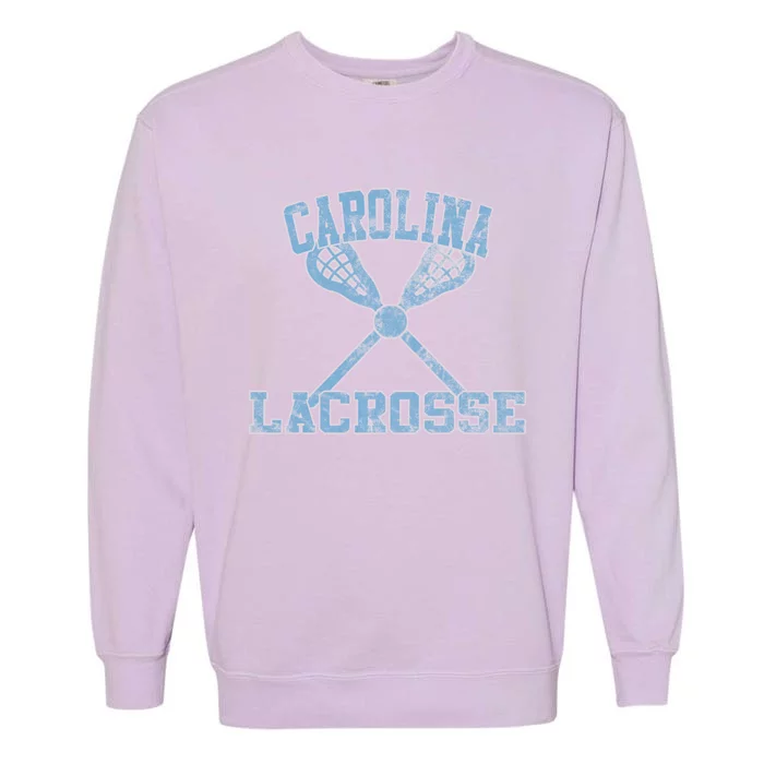 Vintage Carolina Lacrosse Cute Gift Garment-Dyed Sweatshirt