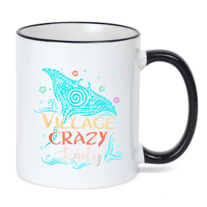 Village Crazy Lady Funny Gift Tiki Hawaiian Polynesian Black Color Changing Mug