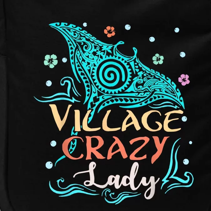 Village Crazy Lady Funny Gift Tiki Hawaiian Polynesian Impact Tech Backpack