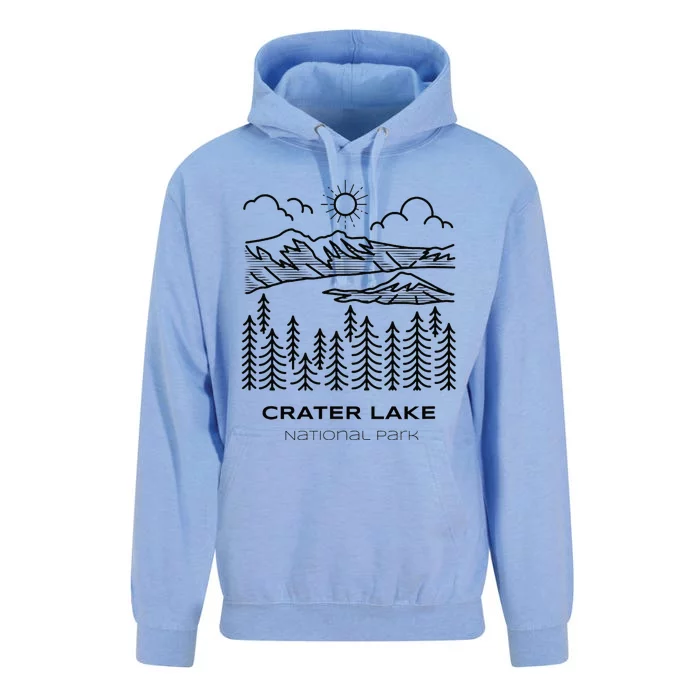 Vintage Crater Lake National Park Hike Unisex Surf Hoodie