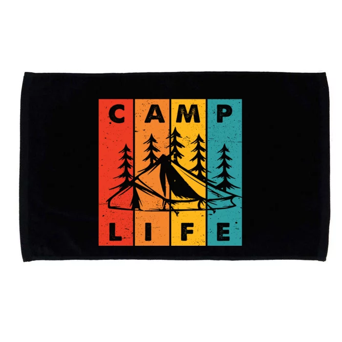 Vintage Camping Life Retro Funny Gift Microfiber Hand Towel