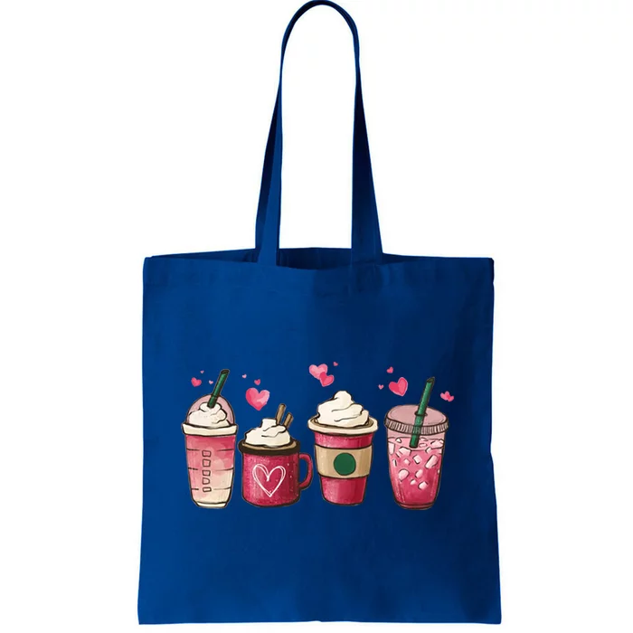 Valentine Coffee Lover Heart Valentines Day Funny Gift Tote Bag