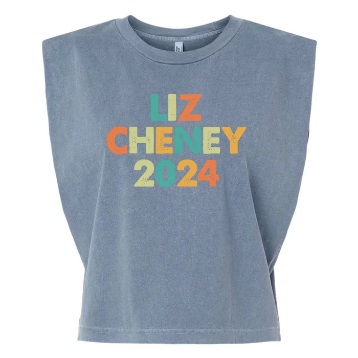 Vintage Colors Liz Cheney For President 2024 Election Garment-Dyed Women's Muscle Tee