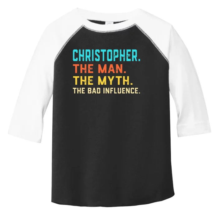 Vintage Christopher Man Myth The Bad Influence First Name Toddler Fine Jersey T-Shirt