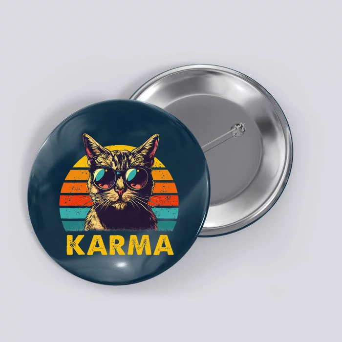 Vintage Cat Music Gifts Karma Button