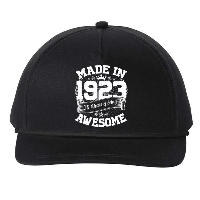 Vintage Crown Made In 1923 100 Years Of Being Awesome Snapback Five-Panel Rope Hat