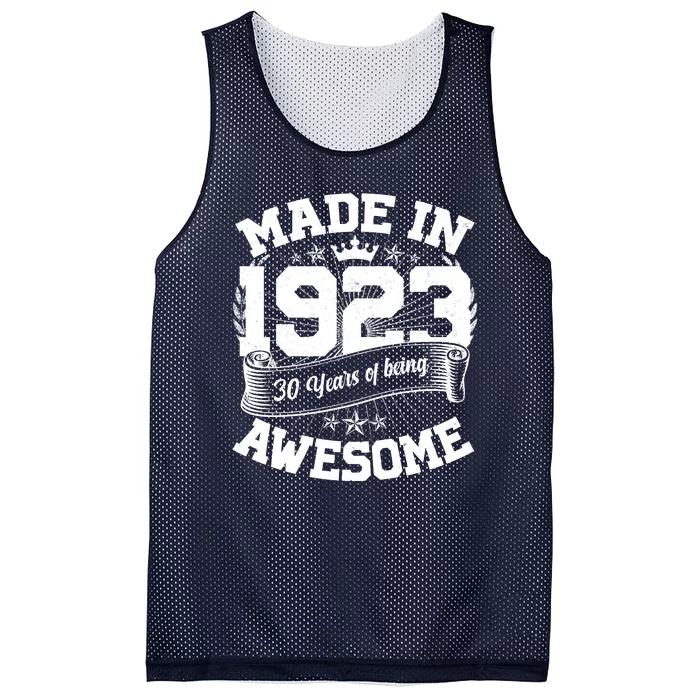 Vintage Crown Made In 1923 100 Years Of Being Awesome Mesh Reversible Basketball Jersey Tank