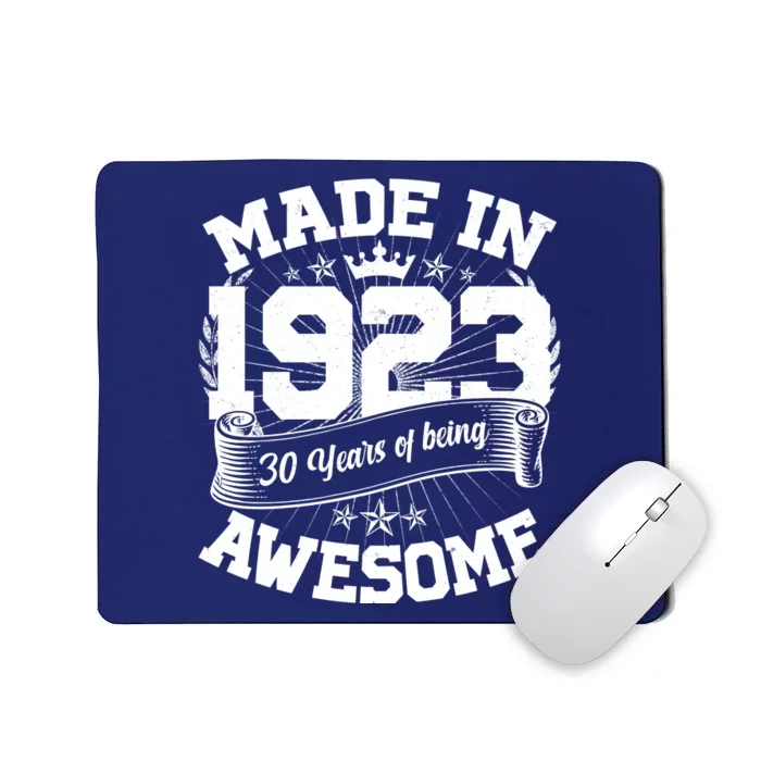 Vintage Crown Made In 1923 100 Years Of Being Awesome Mousepad