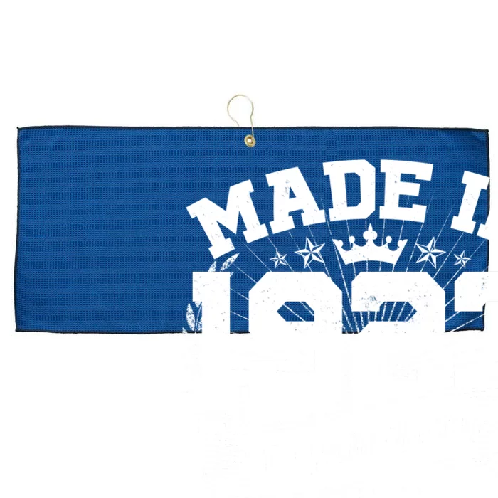 Vintage Crown Made In 1923 100 Years Of Being Awesome Large Microfiber Waffle Golf Towel