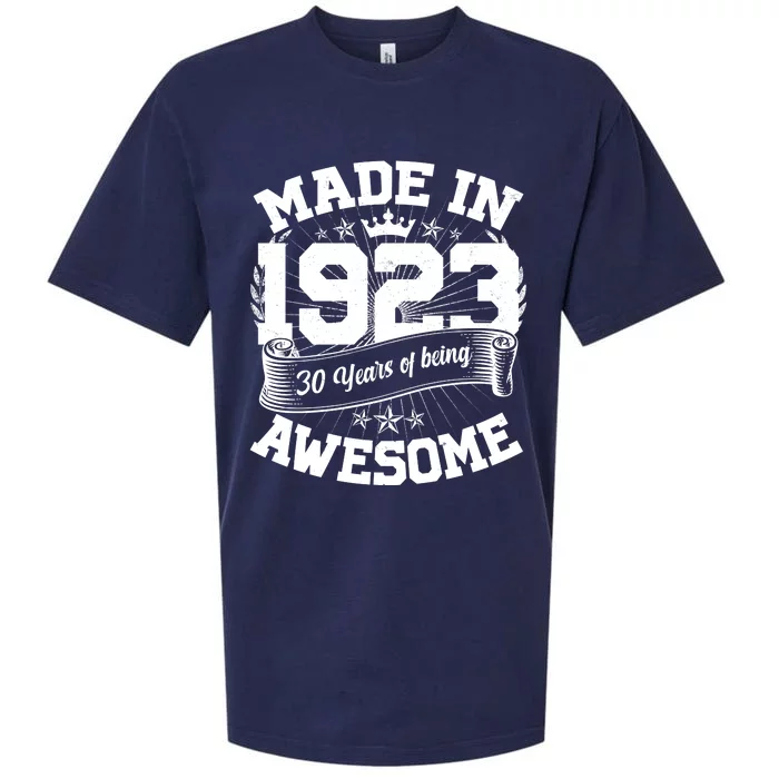 Vintage Crown Made In 1923 100 Years Of Being Awesome Sueded Cloud Jersey T-Shirt