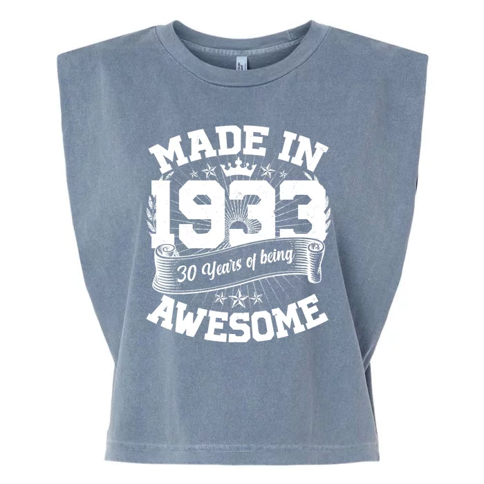 Vintage Crown Made In 1933 90 Years Of Being Awesome Garment-Dyed Women's Muscle Tee