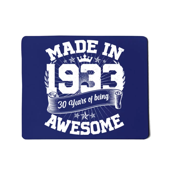 Vintage Crown Made In 1933 90 Years Of Being Awesome Mousepad