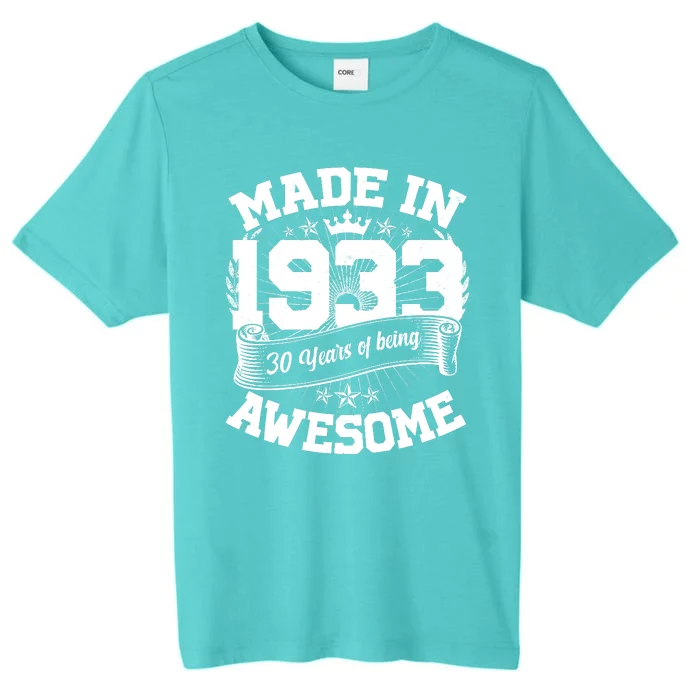 Vintage Crown Made In 1933 90 Years Of Being Awesome ChromaSoft Performance T-Shirt