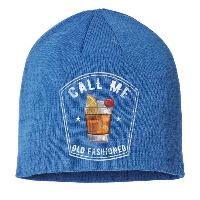 Vintage Call Me Old Fashioned Whiskey Funny Print Cool Gift 8 1/2in Sustainable Knit Beanie