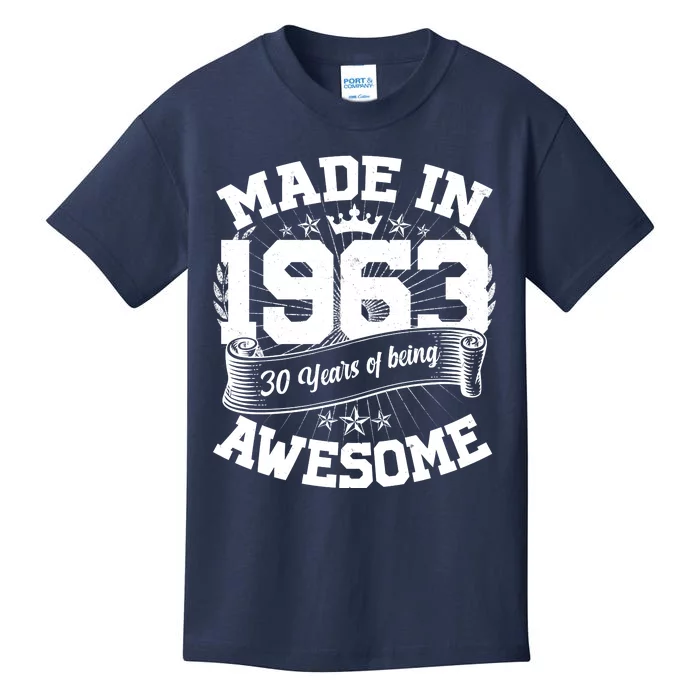 Vintage Crown Made In 1963 60 Years Of Being Awesome Kids T-Shirt