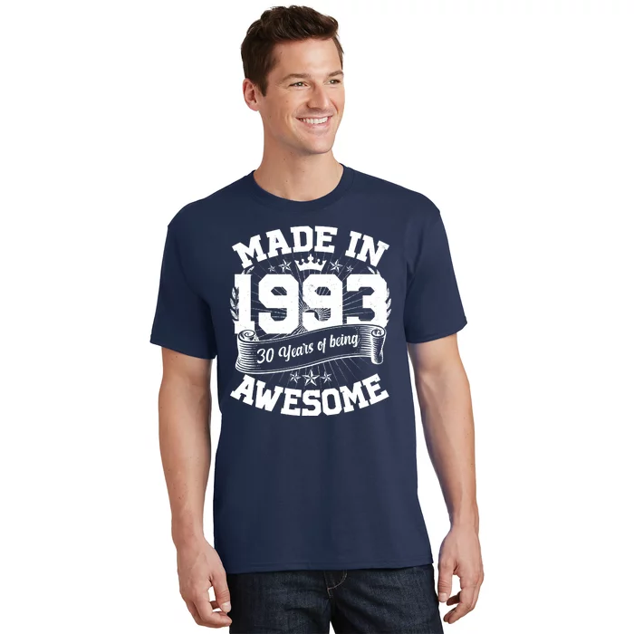 Vintage Crown Made In 1993 30 Years Of Being Awesome T-Shirt