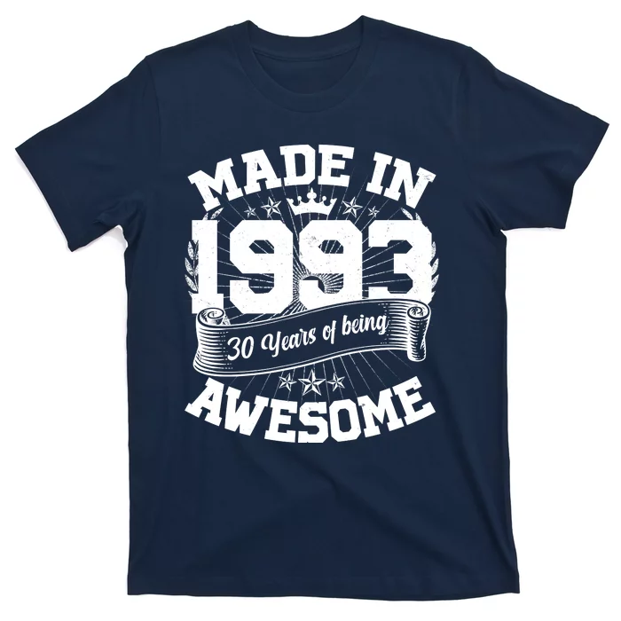 Vintage Crown Made In 1993 30 Years Of Being Awesome T-Shirt