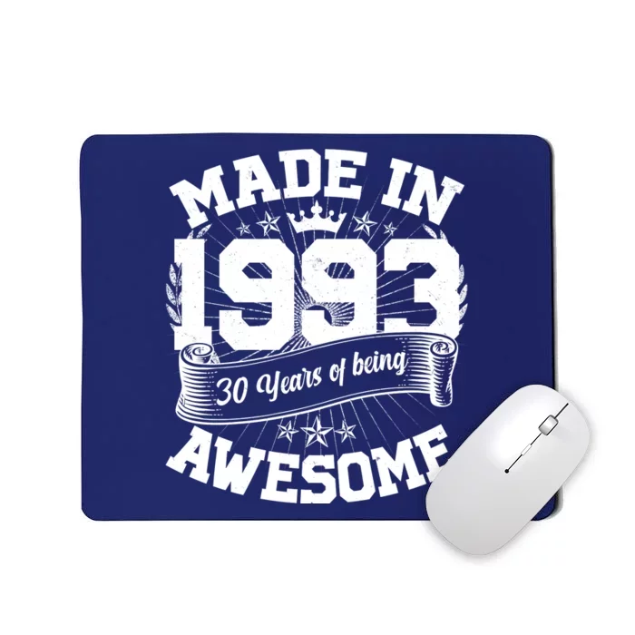 Vintage Crown Made In 1993 30 Years Of Being Awesome Mousepad