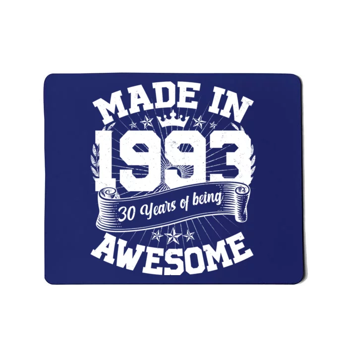 Vintage Crown Made In 1993 30 Years Of Being Awesome Mousepad