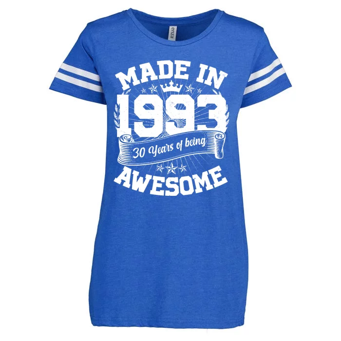 Vintage Crown Made In 1993 30 Years Of Being Awesome Enza Ladies Jersey Football T-Shirt