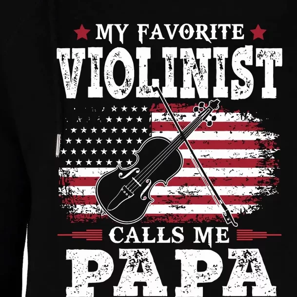 Violinist Call Me Papa Father's Day Womens Funnel Neck Pullover Hood