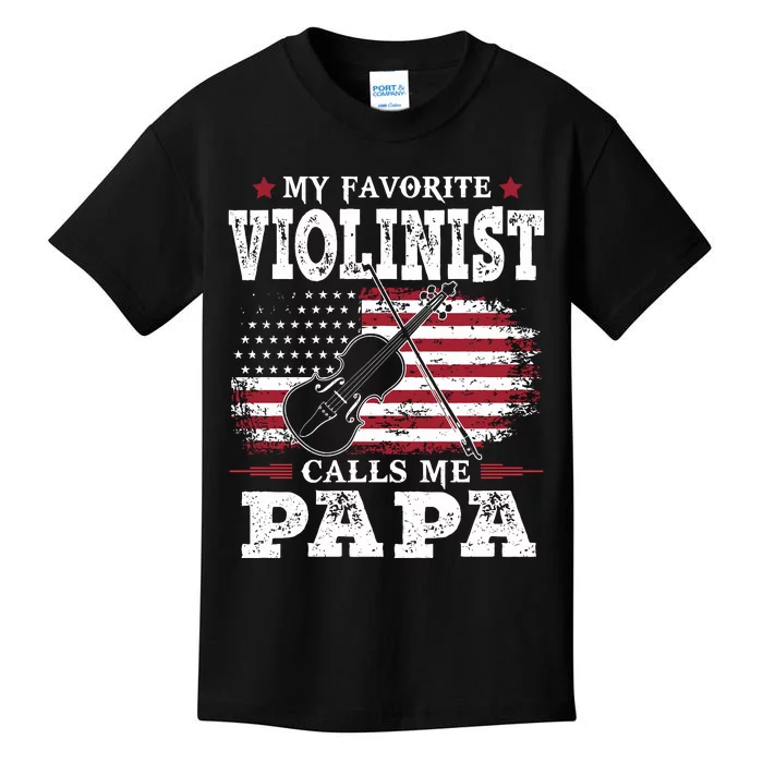 Violinist Call Me Papa Father's Day Kids T-Shirt