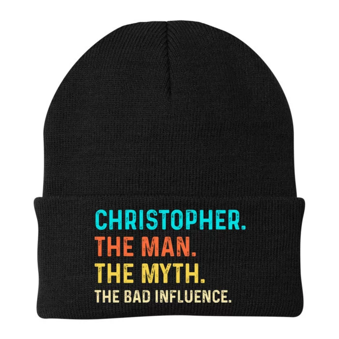 Vintage Christopher Man Myth The Bad Influence First Name Knit Cap Winter Beanie