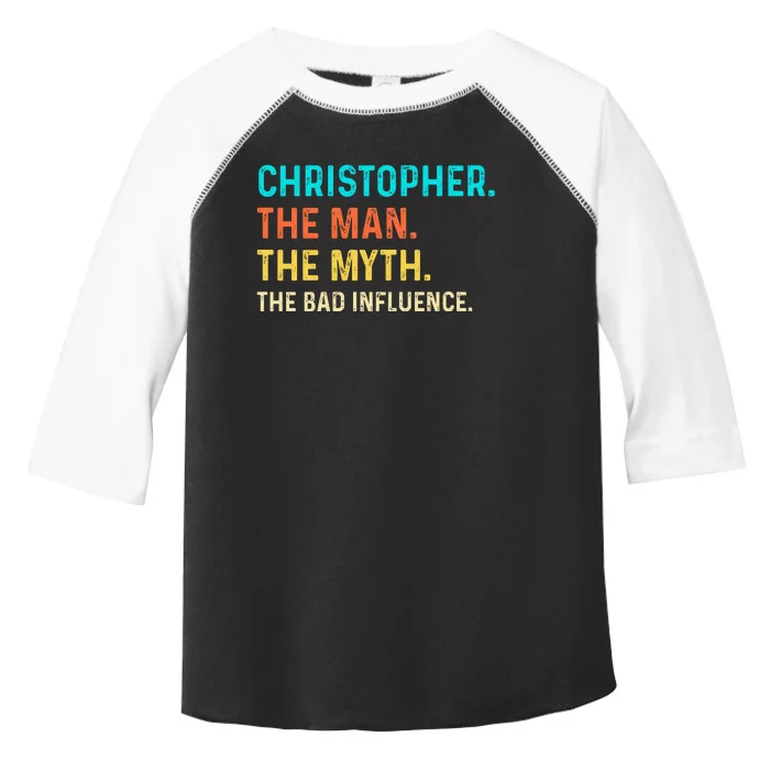 Vintage Christopher Man Myth The Bad Influence First Name Toddler Fine Jersey T-Shirt