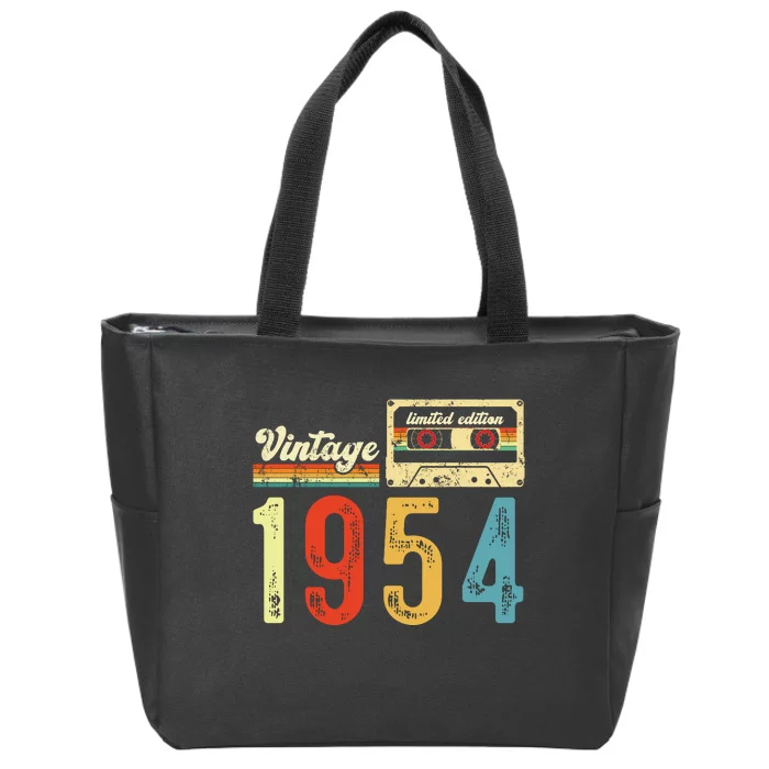 Vintage Cassette Made In 1954 Birthday Zip Tote Bag