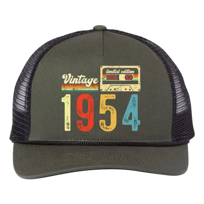 Vintage Cassette Made In 1954 Birthday Retro Rope Trucker Hat Cap