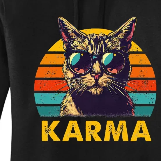 Vintage Cat Music Karma Women's Pullover Hoodie