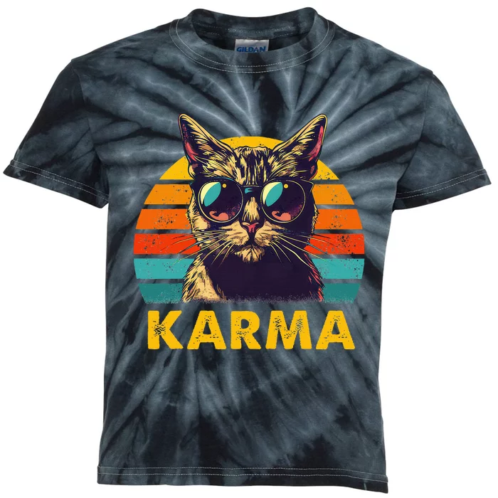 Vintage Cat Music Karma Kids Tie-Dye T-Shirt