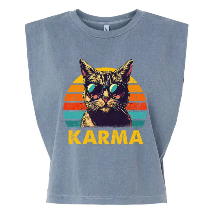 Vintage Cat Music Karma Garment-Dyed Women's Muscle Tee