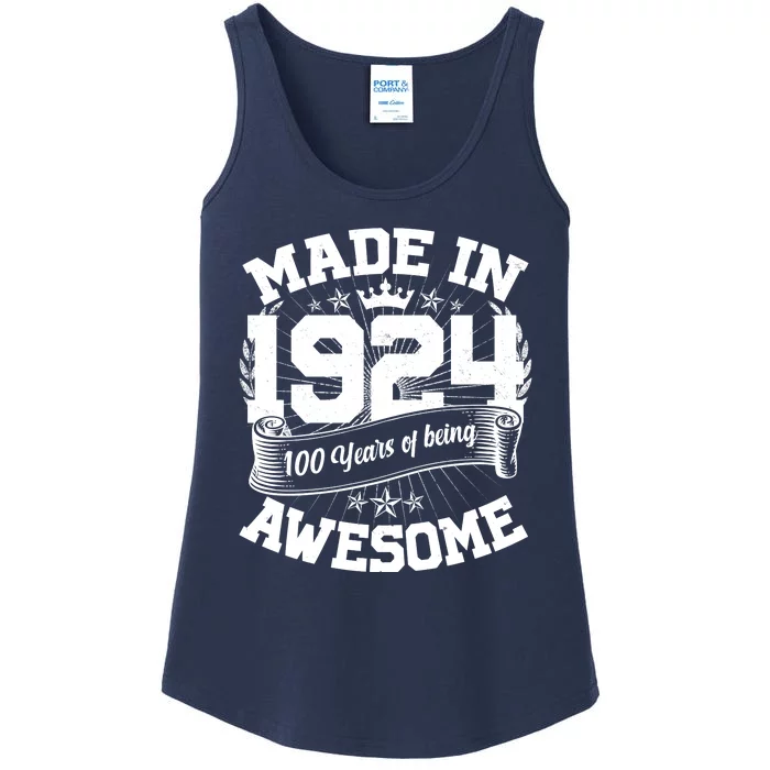 Vintage Crown Made In 1924 100 Years Of Being Awesome Ladies Essential Tank