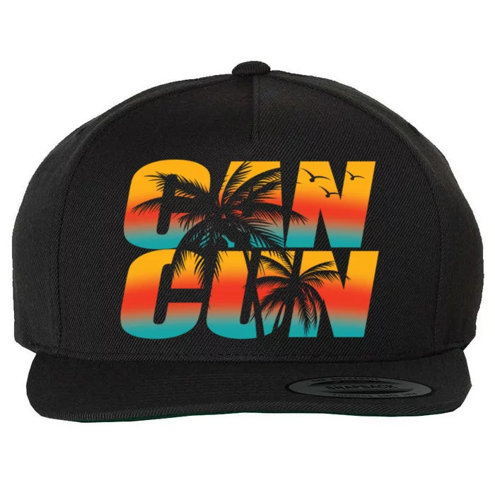 Vacation Cancun Mexico Gift Wool Snapback Cap