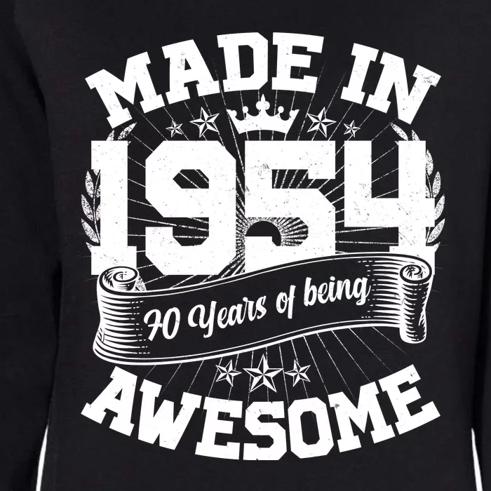 Vintage Crown Made In 1954 70 Years Of Being Awesome Womens California Wash Sweatshirt