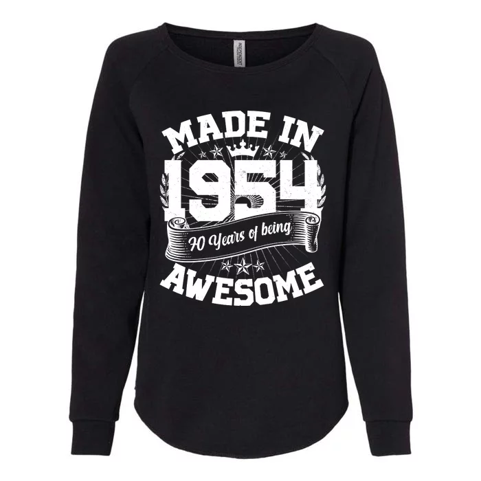 Vintage Crown Made In 1954 70 Years Of Being Awesome Womens California Wash Sweatshirt