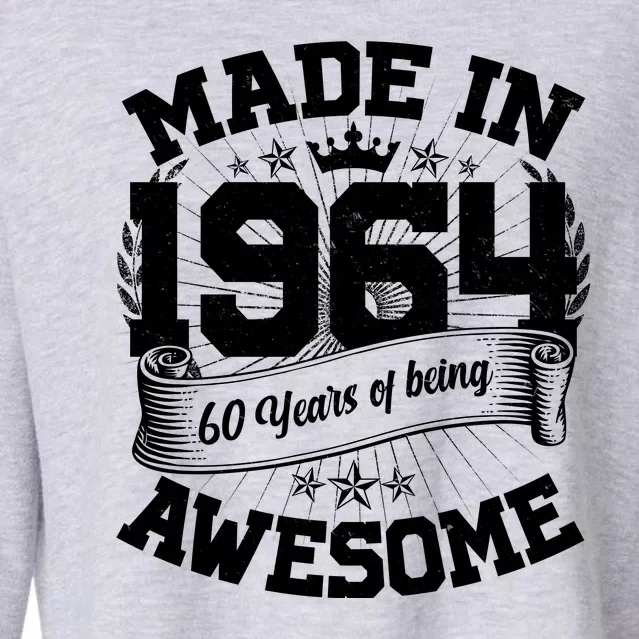 Vintage Crown Made In 1964 60 Years Of Being Awesome Cropped Pullover Crew