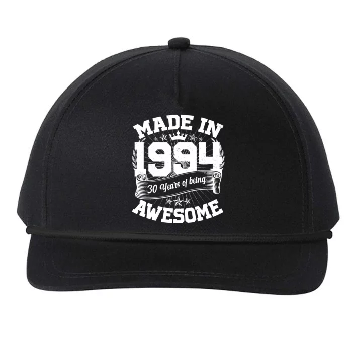 Vintage Crown Made In 1994 30 Years Of Being Awesome Snapback Five-Panel Rope Hat