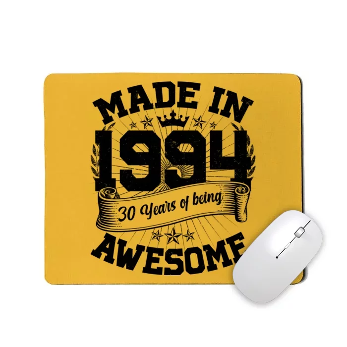 Vintage Crown Made In 1994 30 Years Of Being Awesome Mousepad