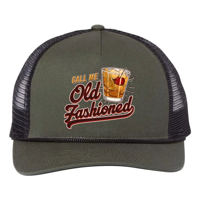 Vintage Call Me Old Fashioned Retro Rope Trucker Hat Cap