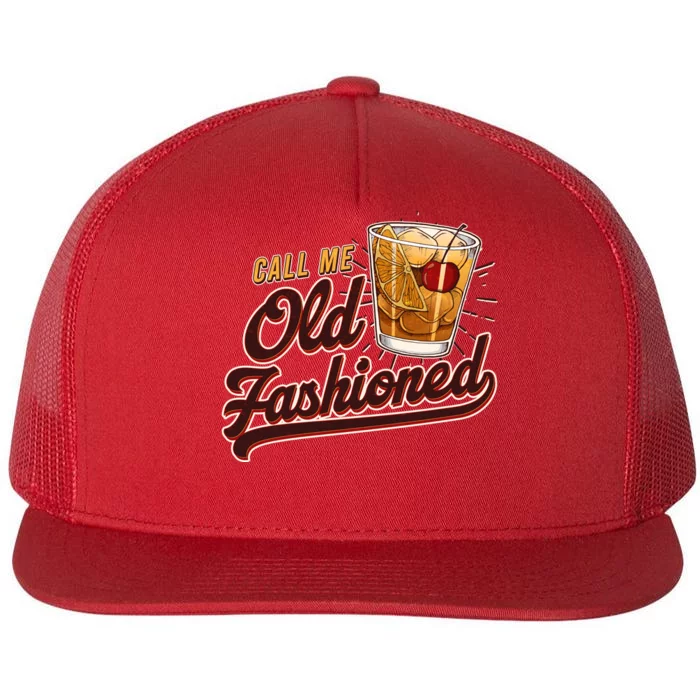 Vintage Call Me Old Fashioned Flat Bill Trucker Hat