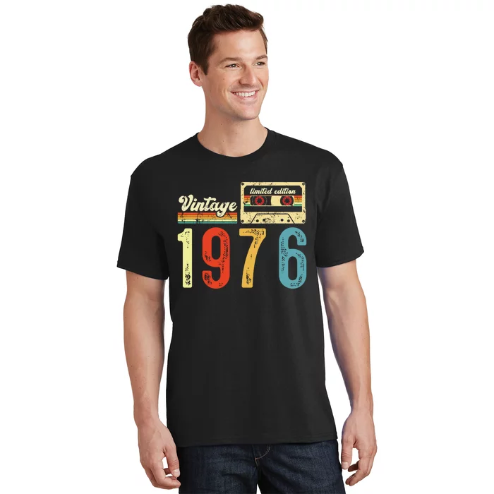 Vintage Cassette Made In 1976 Birthday T-Shirt