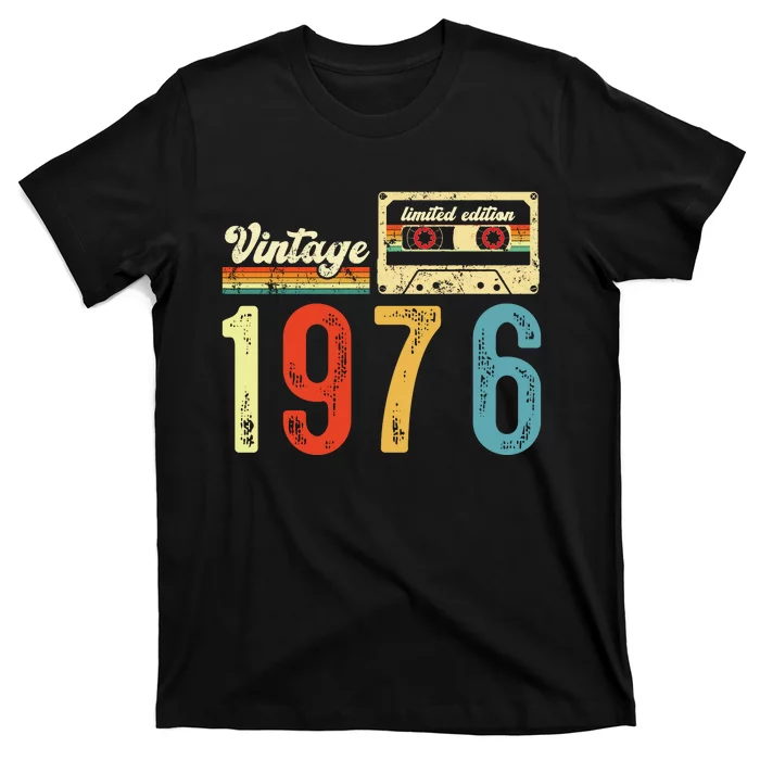 Vintage Cassette Made In 1976 Birthday T-Shirt