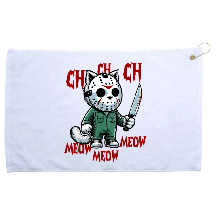 Vintage Cat Meow Halloween Cat Grommeted Golf Towel