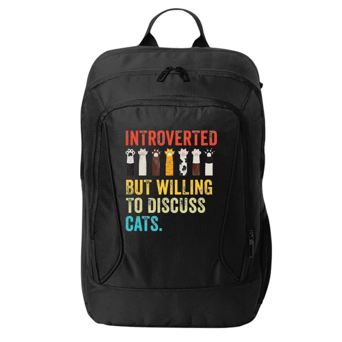 Vintage Cat Meow Introverted But Willing To Discuss Cats City Backpack