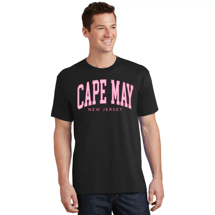 Vintage Cape May Nj Retro Throwback Beach Preppy T-Shirt