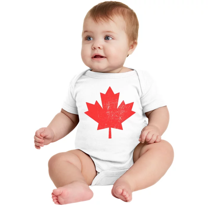 Vintage Canada Maple Leaf Canada Day Baby Bodysuit