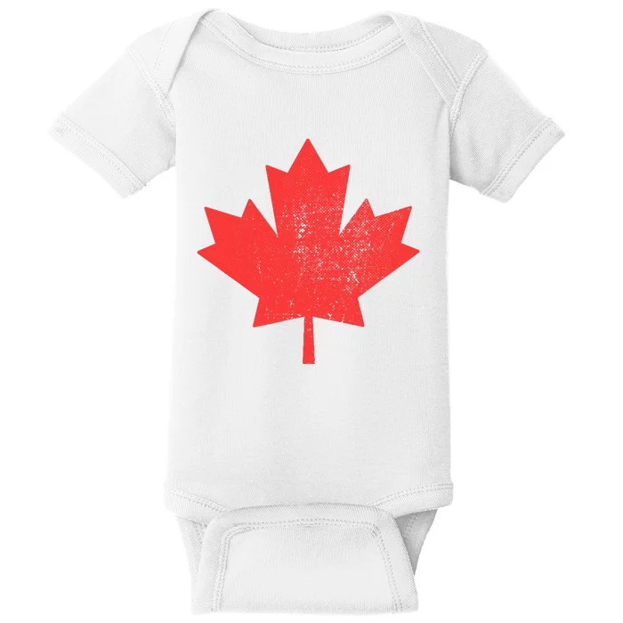 Vintage Canada Maple Leaf Canada Day Baby Bodysuit