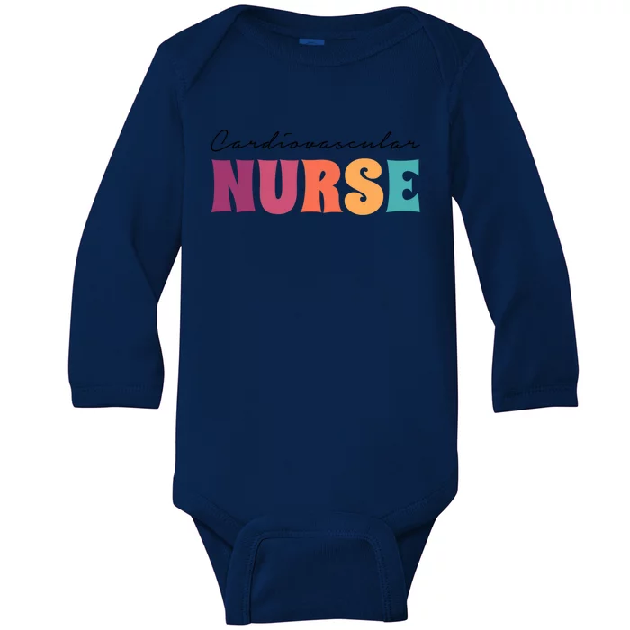 Vintage Cardiovascular Nurse Week Nurses Nursing Squad Cute Gift Baby Long Sleeve Bodysuit